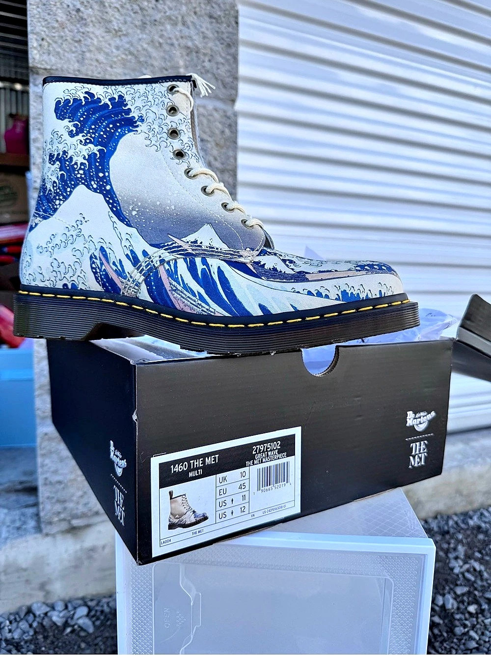 Dr. Martens 1460  The Met Boots Blue & White US 12 NWT